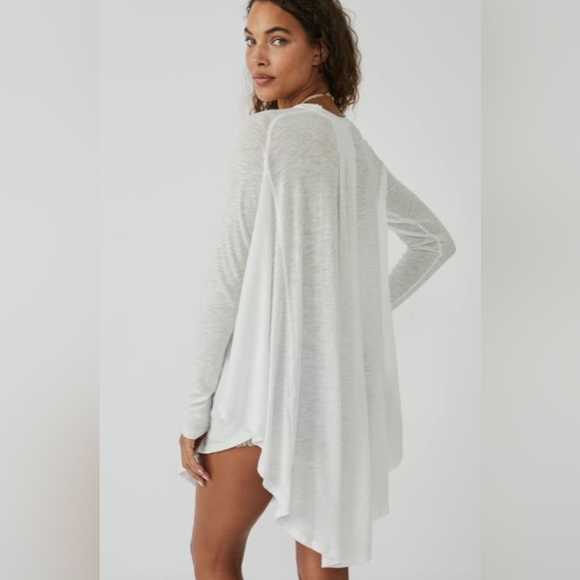 Free People Tops - Free People Aria Trapeze Top White Women's Size Extra Small Oversized